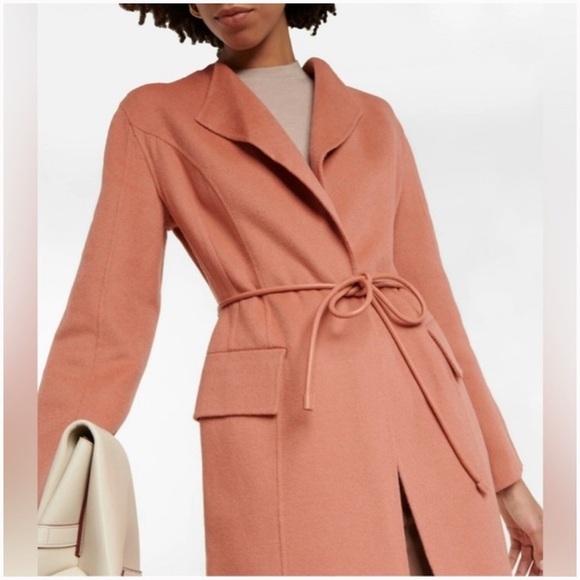 ZIMMERMANN Kaleidoscope 100% Wool Belted Trench Coat Lipstick Pink Size AU1 1/S - Picture 6 of 13